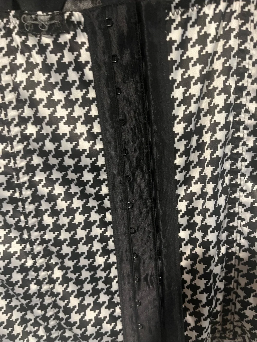 Jessica Simpson Black & White Houndstooth Bustier